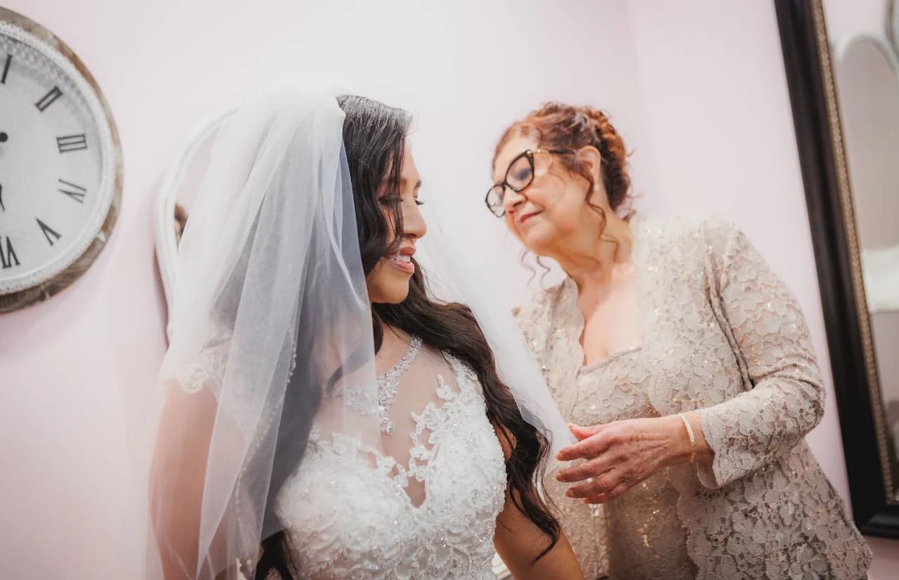 Two women talking during preparations