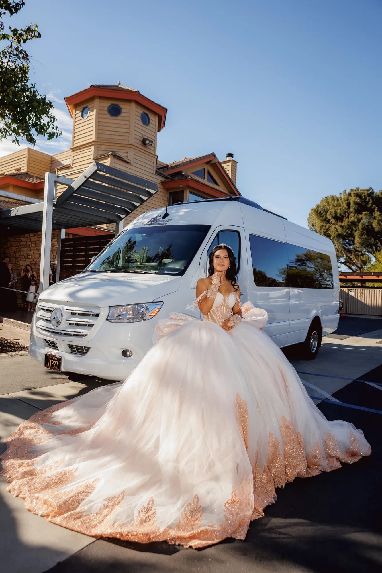 Full-length portrait of Isabella outside in Old Town Temecula