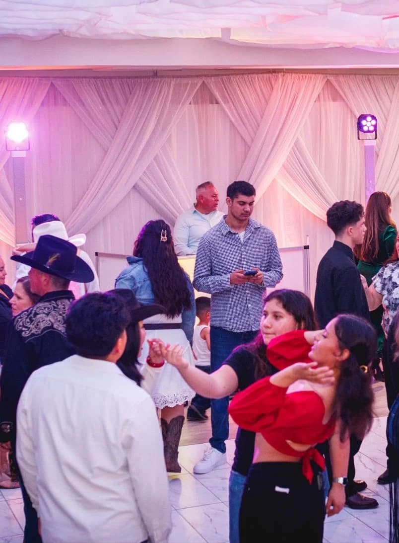 Guests talking together on the reception floor